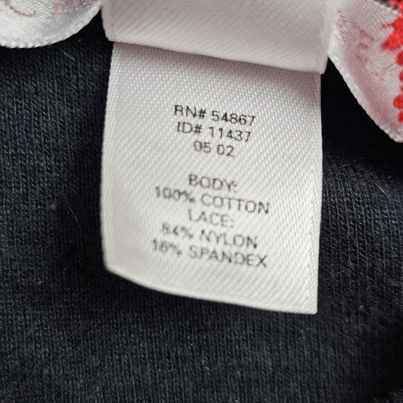 Vintage Victoria's Secret Camisole Womens Small Y2K Black Floral Tank Layering - Picture 5 of 6